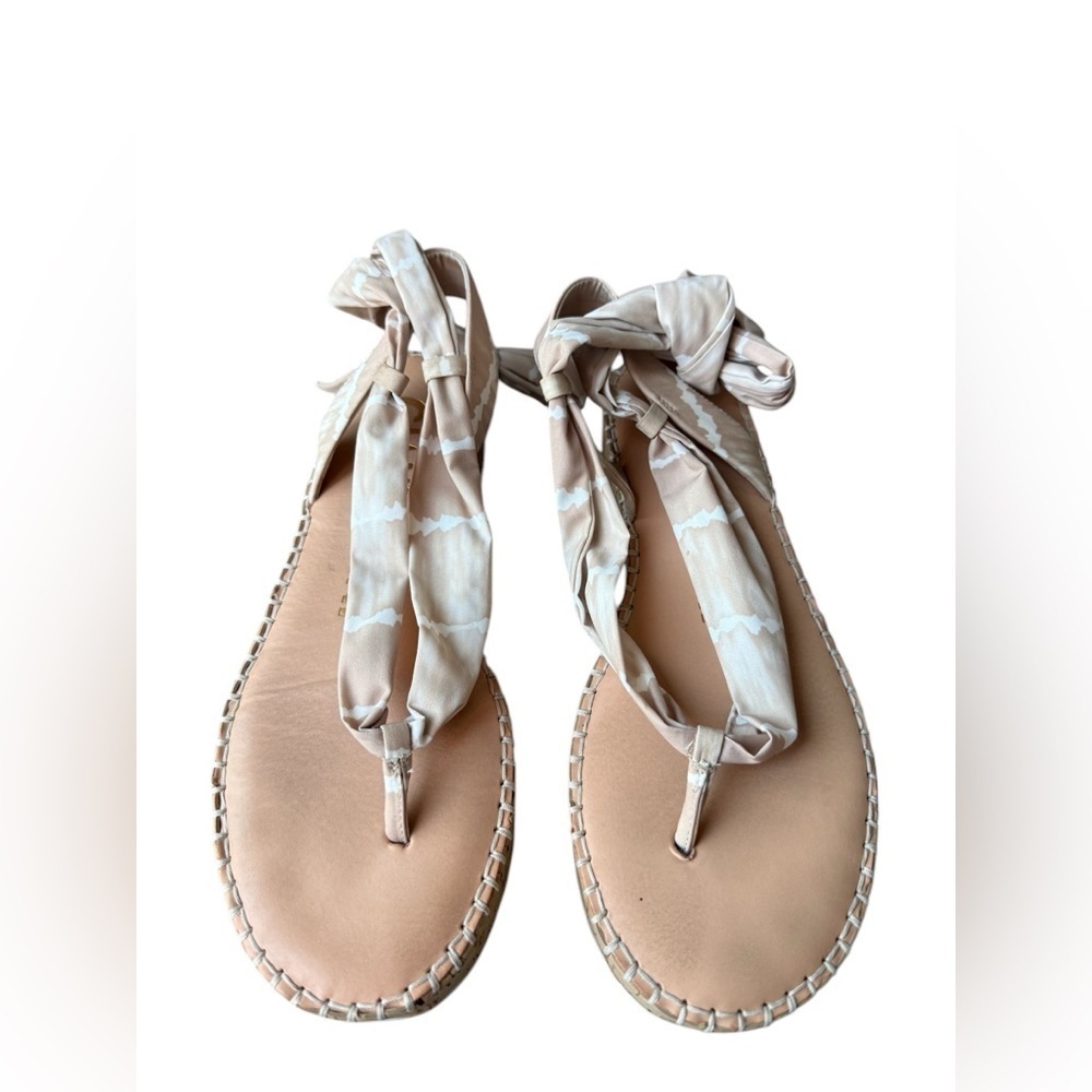 Gianni Bini Women's Beige Tie-Up Sandals - Picture 4 of 5